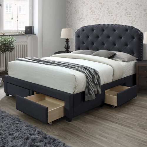 Millicent Upholstered Storage Standard Bed & Reviews | Joss & Main